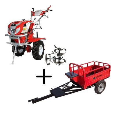 Bisonte BTA-1001 rotációs kapa + BTA-500R pótkocsi csomag