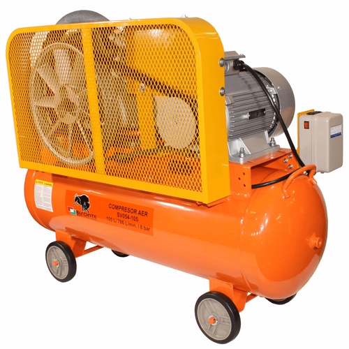 Bisonte SV054-105 ékszíjmeghajtású kompresszor (4kW, 105L, 8bar)