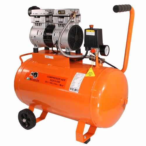 Bisonte SC012-050 direktmeghajtású, csendes, olajmentes kompresszor (8bar 50liter 850W)
