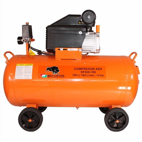 Bisonte SF020-100 olajkenésű kompresszor (1,5kW, 100L, 8bar)